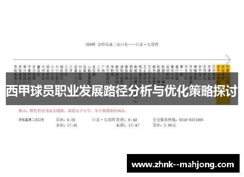 西甲球员职业发展路径分析与优化策略探讨